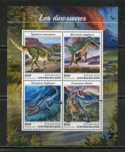 CENTRAL AFRICA 2018 DINOSAURS  SHEET MINT NH