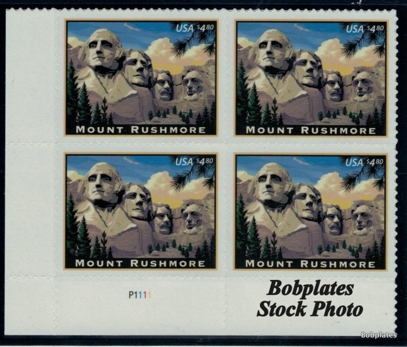 BOBPLATES #4268 Mt Rushmore Plate Block F-VF NH CV=$48 ~ See Details for #s/Pos