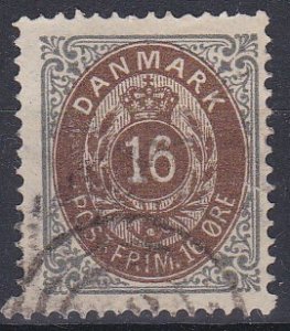 Denmark Sc #30 Used; Mi #27