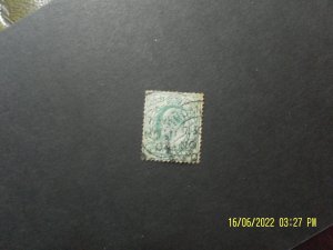 1924 Edward vii Half Penny 1/2d Stamp Green, Good, franked