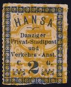 German 19th C. Local Post, Danzig #1, unused, CV 25.00, See Description