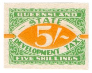 (I.B) Australia - Queensland Revenue : Development Tax 5/- (proof)