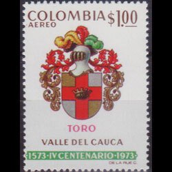 COLOMBIA 1973 - Scott# C591 Toro Town Arms Set of 1 LH