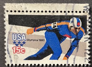 US #1795 Used F/VF 15c USA Olympics Ice Skating 1980 [G16.1.1]