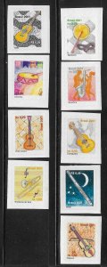 Brazil 2001-02 Musical Instruments Self Adhesive Sc 2810-2818 MNH A3302