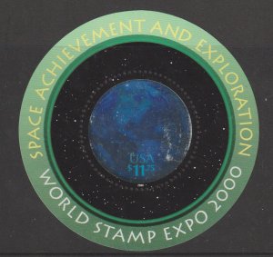 U.S.  Scott# 3412 2000 Space Achievement and Exploration Hologram MNH