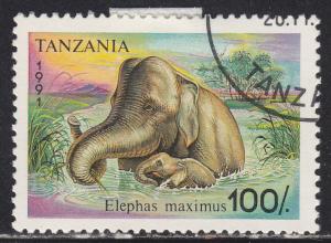 Tanzania 797 Bathing Elephants 1991