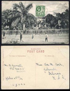 Barbados 1/2d Printed Matter Rate on Fountain Gardens Postcard