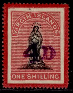 BRITISH VIRGIN ISLANDS QV SG42d, 4d on 1s black & rose-carmine M MINT. Cat £180.