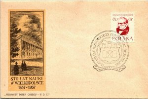 Poland 1957 FDC - One Hundred Years of Science - F13413