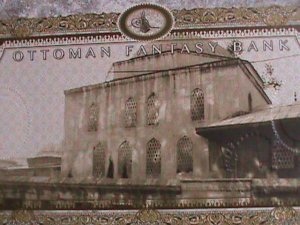 ​TURKEY-OTTOMAN -COLLECTIBLE 20 UVRE UNCIRCULATED-POLYMAR-NOTE VERY FINE