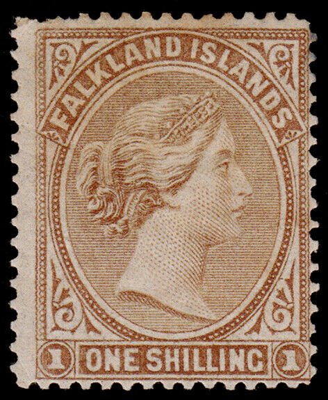 Falkland Islands Scott 4 (1878) Mint H F-VF, CV $85.00 M