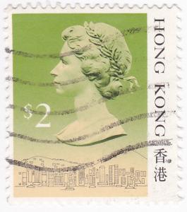 Hong Kong - 1987 QE II - $2 - used 
