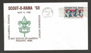 1968 Boy Scout-o-Rama Fremont Nebraska Mid-America Council Goldenrod BSA