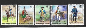 Central Africa Rep- C139-43    1976   set 5  VF NH