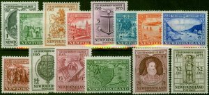 Newfoundland 1933 Set of 14 SG236-249 Fine & Fresh MM