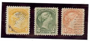 Canada Used Scott #35 36 37