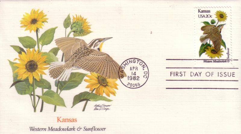 US Sc# 1953 / 2002 FDC's State Birds & Flowers Complete UXZ