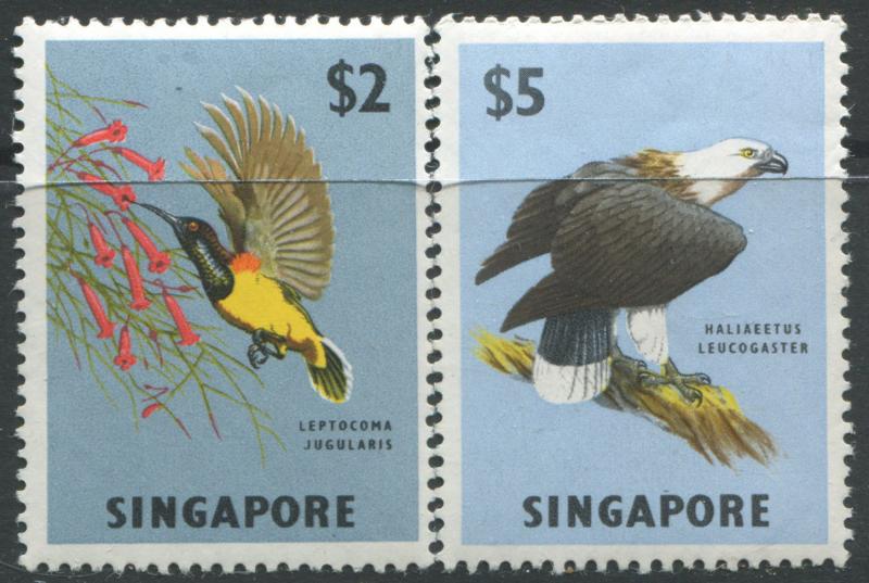 Singapore 1963 $2 & $5 Birds unmounted mint NH 