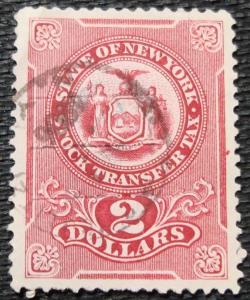 US, New York State Stock Transfer, Used Cut Cancel Single