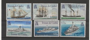 Tristan Da Cunha 2001 Royal Navy Connections set of 6 sg.725-30  MNH 