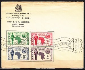 Ethiopia, Scott cat. C60-C63. U.N. Conference issue. First day cover. ^