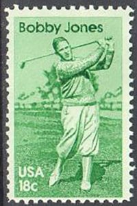 1981 Bobby Jones Golfer Single 18c Postage Stamp, Sc# 1933, MNH, OG