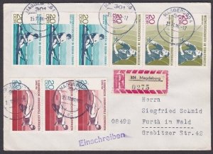 EAST GERMANY 1968 registered cover - nice franking - ......................a3420 