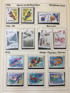 Poland 1976/77 Sport Art Cars+Sheets MNH Used on 13 Pages (Apx 90+Items) BL1649