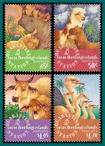 Cocos 1996 Quarantine Station, MNH 319-322,SG347-SG350