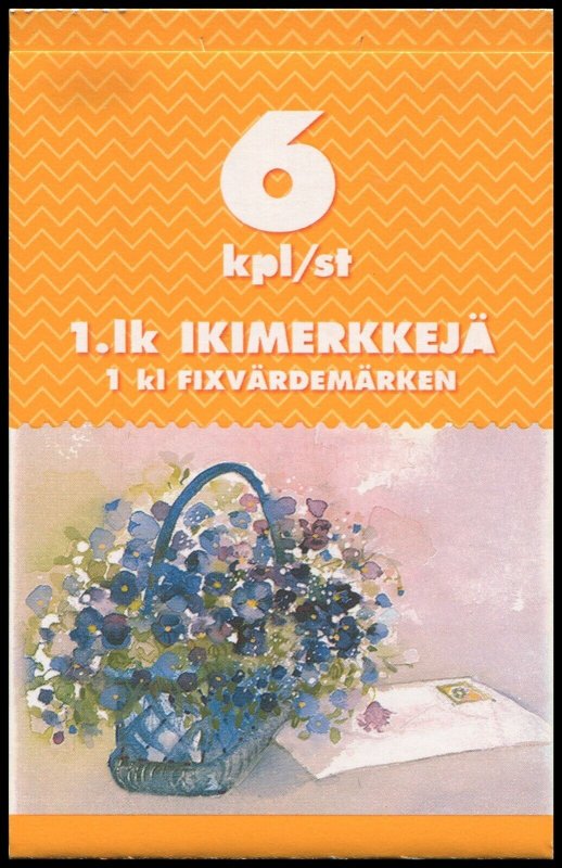 Finland 2001 Sc 1149a-f Booklet Pane Flower Pastry Wreath Tea Valentine CV $18