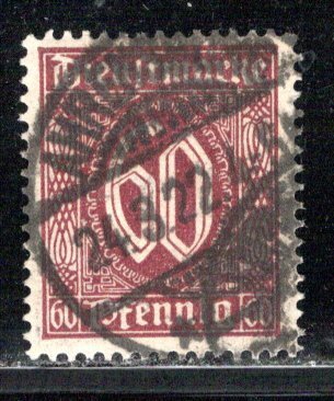 Germany Reich Scott # O9, used, Mi # D66, exp h/s