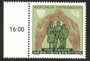 Austria Scott 1237 MNH** 1983 work inspection stamp may not have selvage