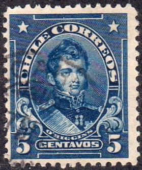 Chile 101 - Used - 5c Bernardo O'Higgins (1911) (2)
