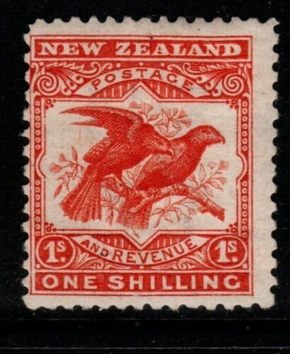 NEW ZEALAND SG381 1907 1/= ORANGE-RED THINNED MTD MINT 