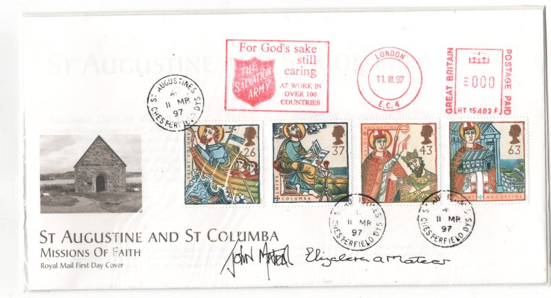 1997 Missions of Faith FDC Sal Army M/M St Augustines CDS Sgd J&E Matear WS29183 