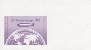 ZEPPELIN LZ-1 MAIDEN VOYAGE A CENTURY OF FLIGHT 2000 - Unused cachet