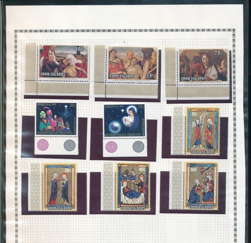 Religion Art Cook Christmas Islands MNH MH(Apx 50 Items)  HP423 
