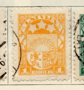 Latvia 1921 Early Issue Fine Used 1r. NW-191770