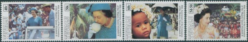 Tuvalu 1993 SG677-680 QEII Coronation set MNH