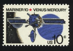 1557 10c Mariner 10 Venus/Mercury MNH single