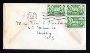 4 Different First Day Covers with no cachets dated 1933 to 1936