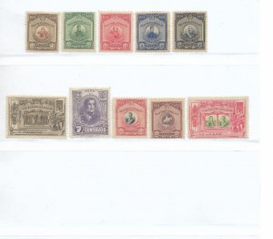 PERU 1921 CENTENARY OF INDEPENDENCE HISTORY COMPLETE  SET VF SC 222/31 MH