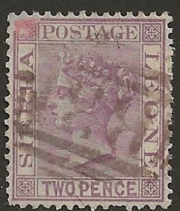 Sierra Leone 25  1883  2 pence  fine used