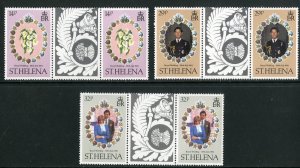 ST HELENA 353-5 MNH PAIRS BIN $2.25 ROYALTY