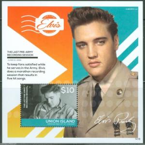 UNION ISLAND 2014 ELVIS PRESLEY LAST PRE ARMY RECORDING SESSION S/S MINT NH