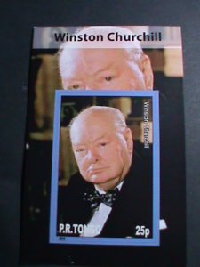 TONGA-2010 FAMOUS PERSON WINSTON CHURCHILL-IMPERF: MNH S/S SHEET-VERY FINE