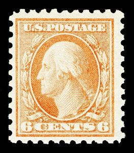 Scott 429 1914 6c Washington Perf 10 Mint F-VF OG LH Cat $50