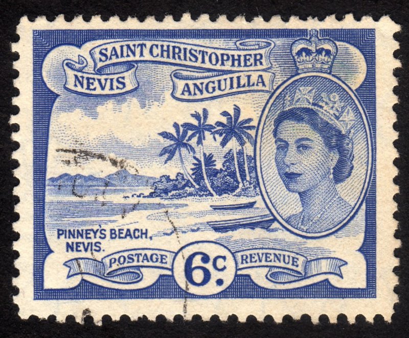 1954, St Kitts and Nevis 6c, Used, Sc 126