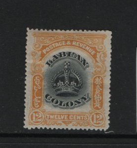 LABUAN 104 Hinged, 1902-03 Crown